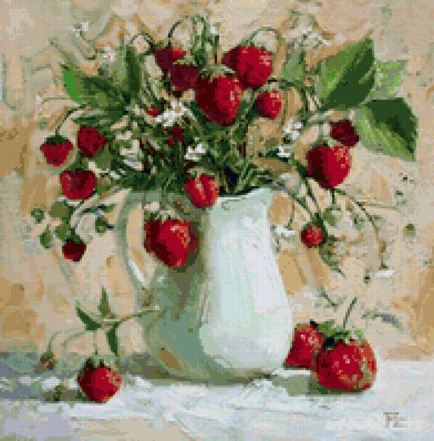 Летнее утро - натюрморт, летнее, ягода - предпросмотр