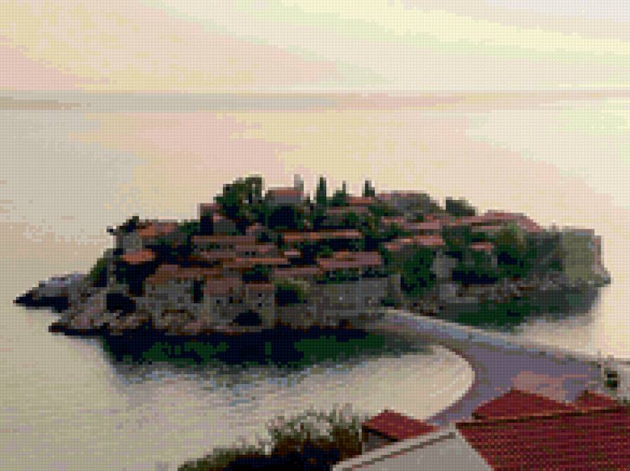 Черногория - остров, св.стефан, черногория, море - предпросмотр