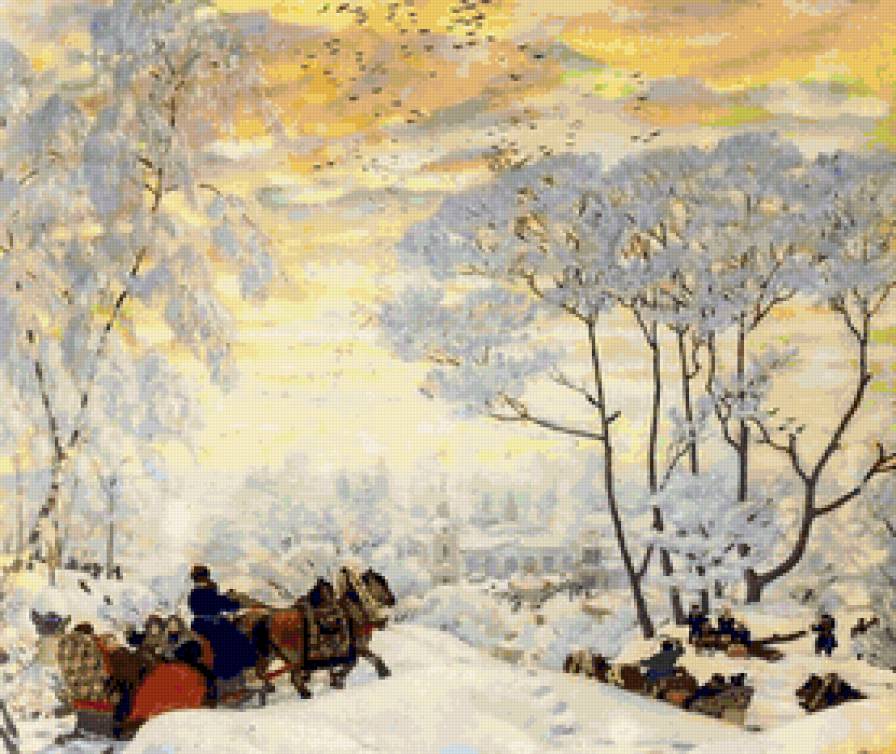зима. Борис Кустодиев - предпросмотр