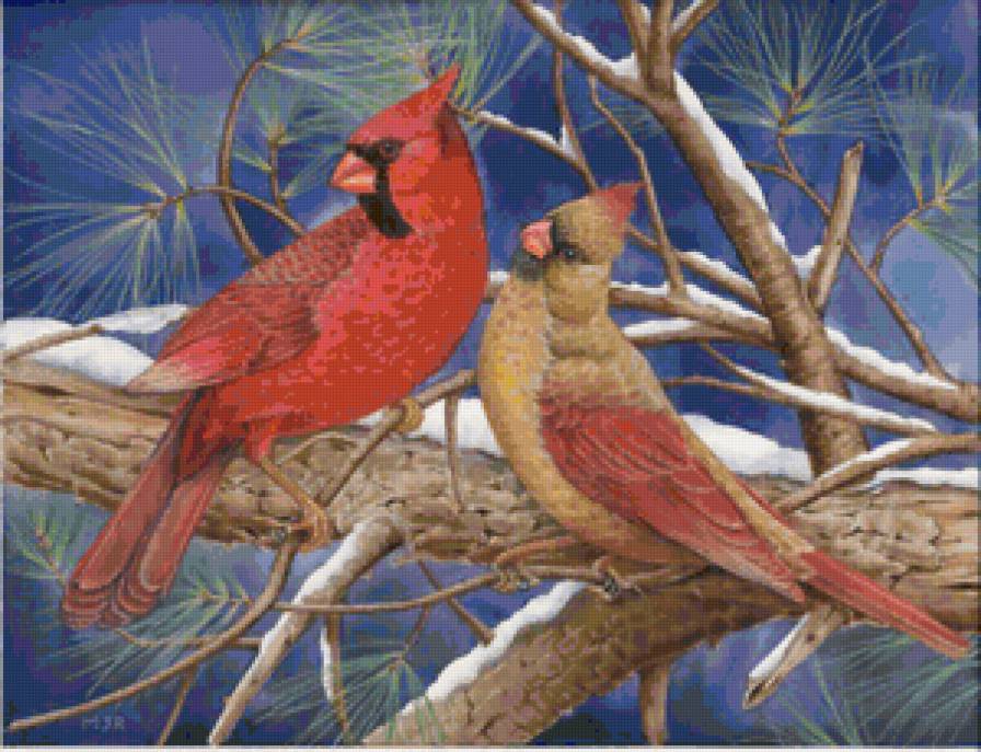 Серия "Птицы" - птицы, пейзаж - предпросмотр