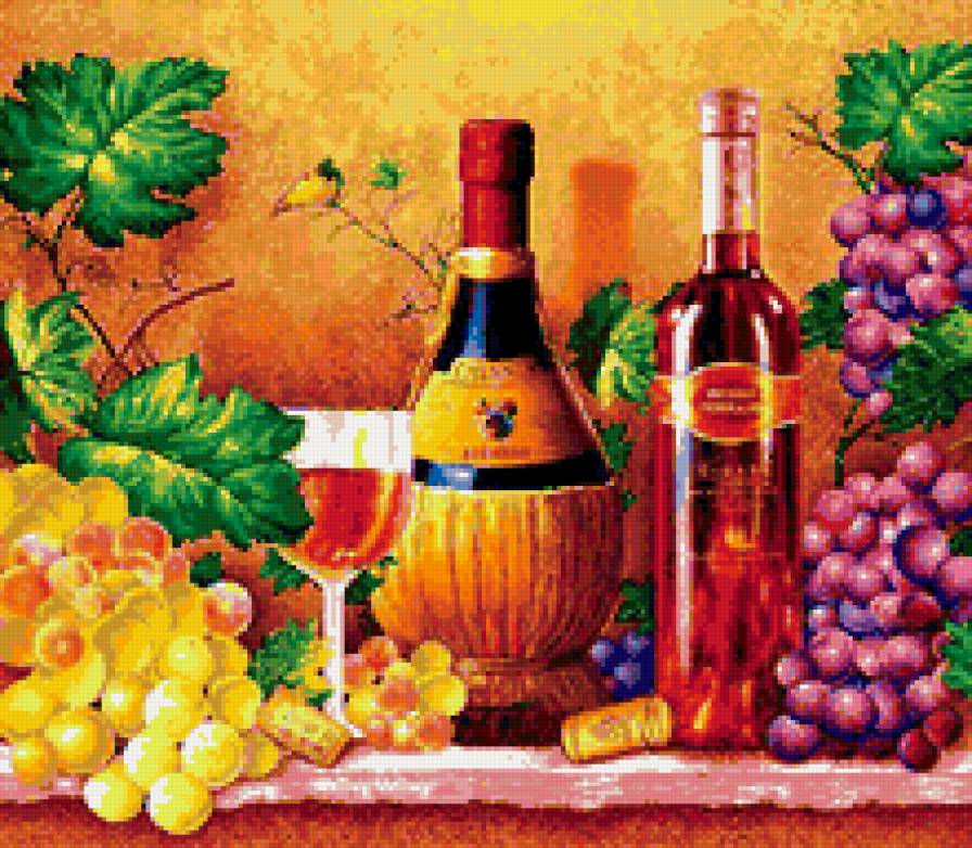 Вино - вино, виноград, натюрморт - предпросмотр