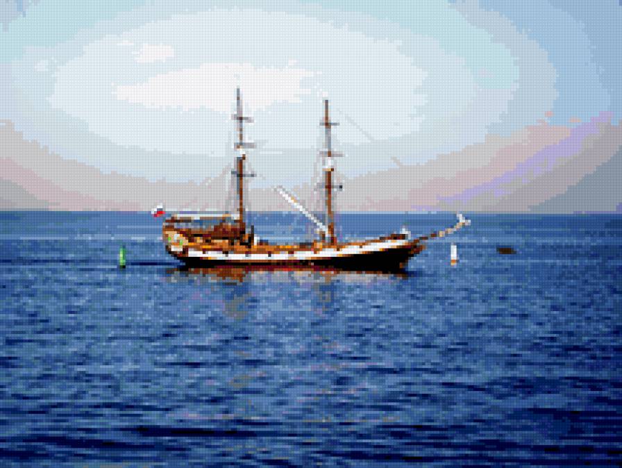 Парусник - корабль, море, паруса - предпросмотр