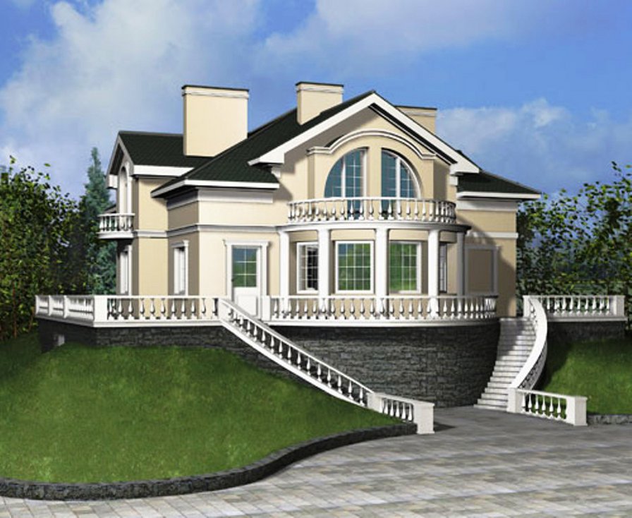 №168707 - особняк, дворец, домик, дом, коттедж - оригинал