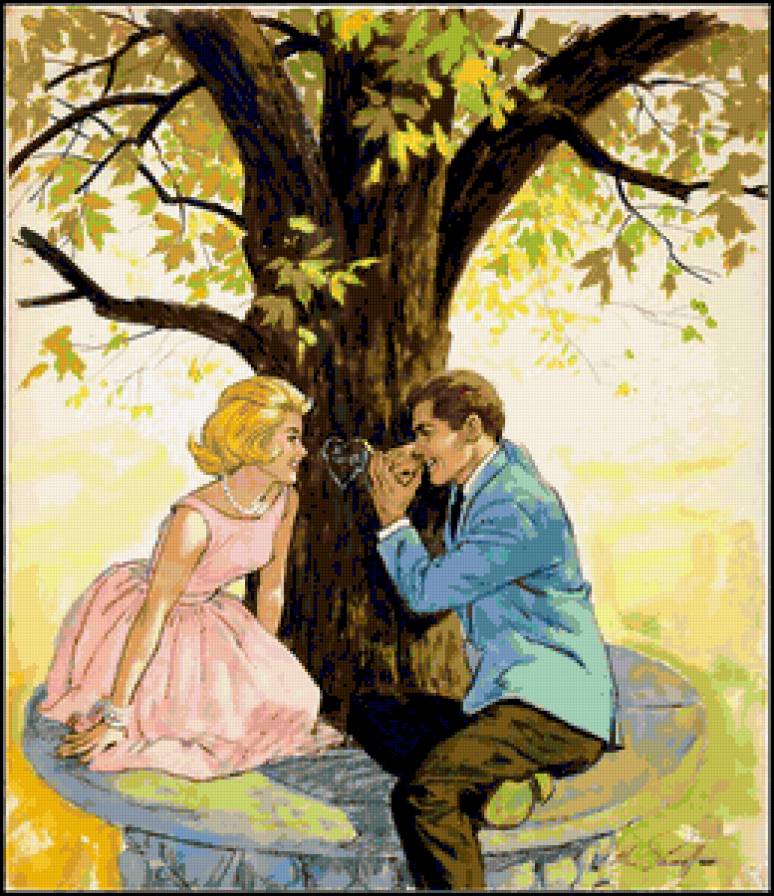 История любви - мужчина, люди, двое, лето, пара, пейзаж, девушка - предпросмотр