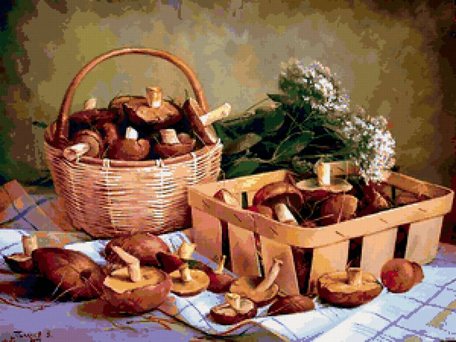 НАТЮРМОРТ С ГРИБАМИ - грибы.натюрморт - предпросмотр