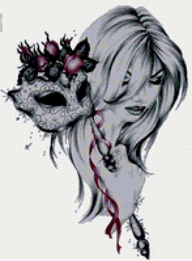 загадка - маска, девушка - предпросмотр