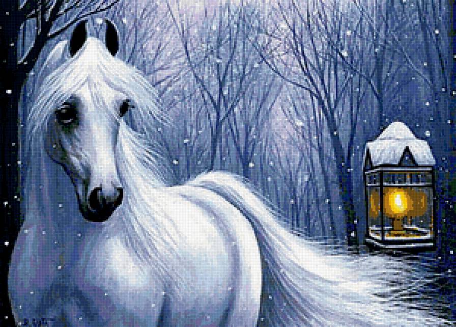 Белый конь - предпросмотр