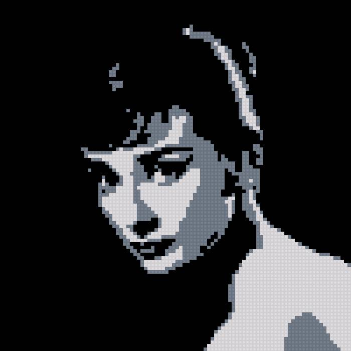 Одри Хепберн 100х100 - монохром, одри - предпросмотр