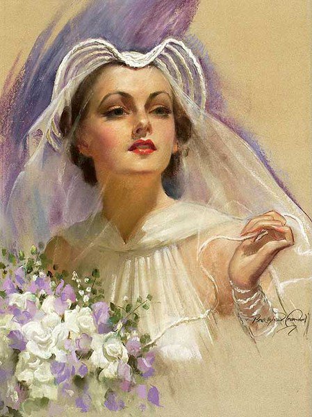 Невеста - живопись, свадьба - оригинал
