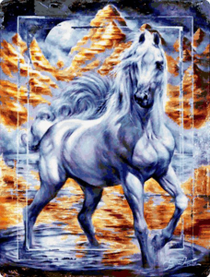 белая лошадь - лошадь - предпросмотр