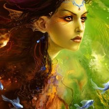 Схема вышивки «русалка»