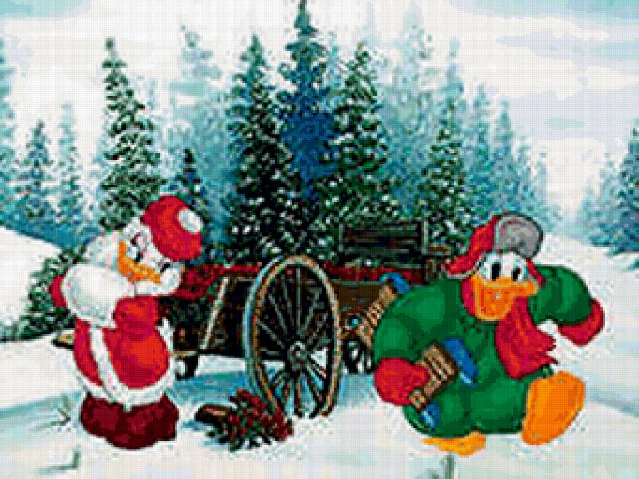 новый год - детям, животные, мультфильм - предпросмотр