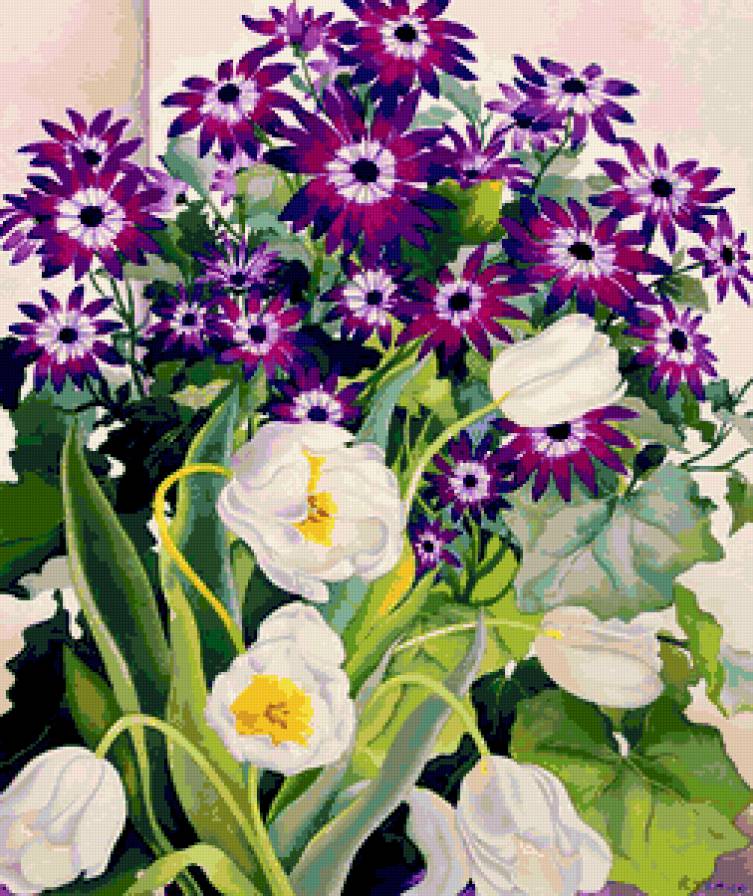 Серия "Букет" - цветы, букет, тюльпаны - предпросмотр