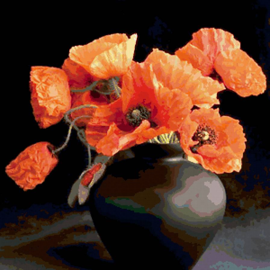 №169732 - живопись, цветы, искусство, природа, маки - предпросмотр