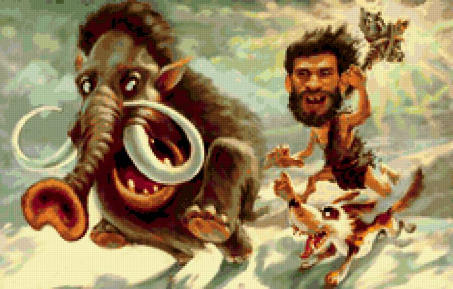 охотники на мамонтов - охота, мамонт - предпросмотр