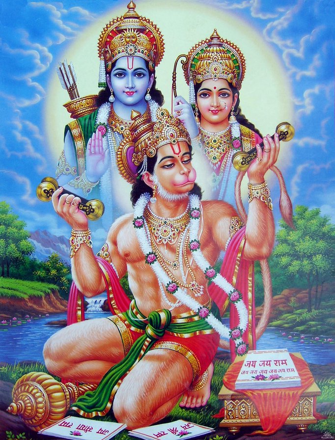 Герои Рамаяны - картина, эпос, индуизм, легенды, индийская религия - оригинал