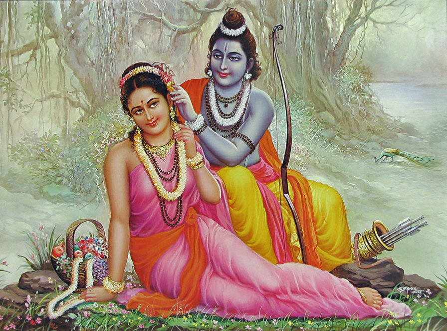 Кришна - картина - картина, индуизм, легенды, индийская религия, эпос - оригинал