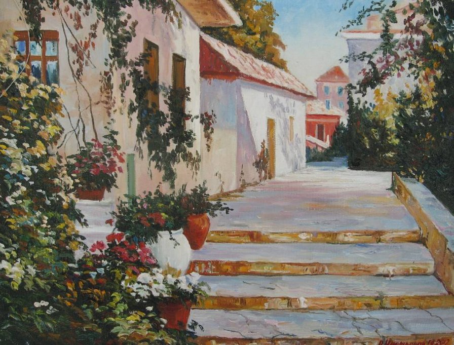 Улочка - городской пейзаж, улочки. - оригинал