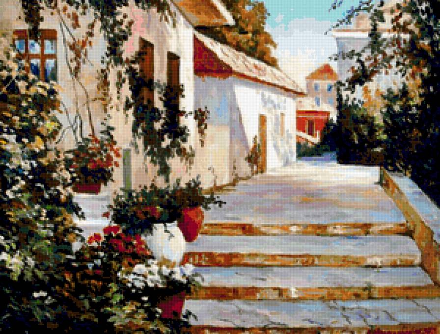 Улочка - городской пейзаж, улочки. - предпросмотр