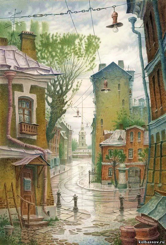 Дождь Владимира Колбасова - город - оригинал