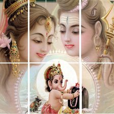 Схема вышивки «Боги Индии (триптих общий вид)»