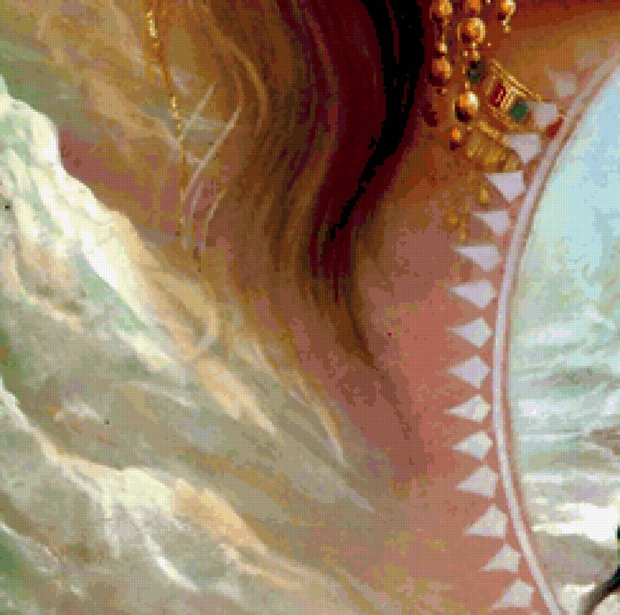 Боги Индии (триптих) - 1 низ - легенды, картина, индуизм, индийская религия, эпос - предпросмотр