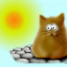 Схема вышивки «Котик»