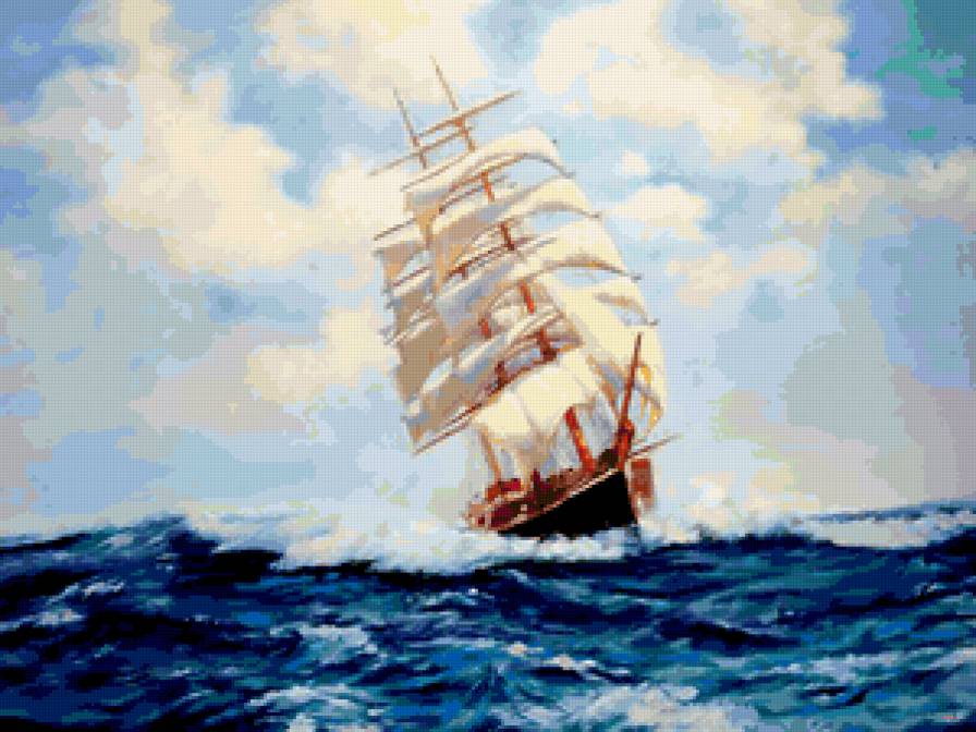 парусник - парусник, море - предпросмотр