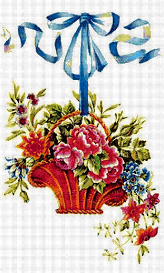 корзинка с цветами - корзинка, цветы - предпросмотр