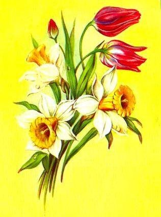весенний букетик - цветы - оригинал