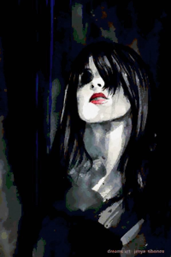 Девушка - девушка, готика, ночь - предпросмотр