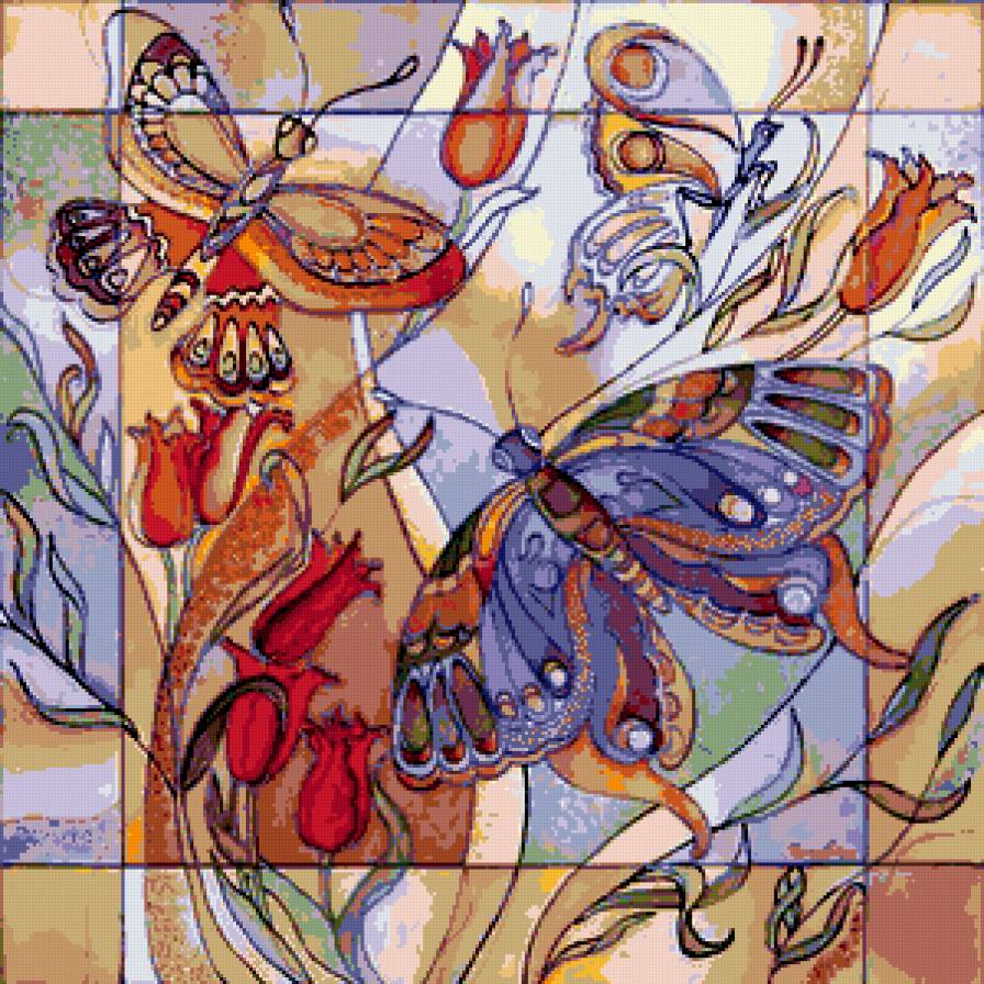 бабочки - бабочки, подушка - предпросмотр