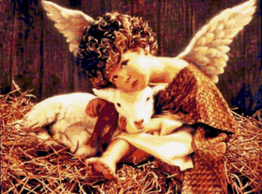 №171414 - животные, дети ангелы, картина - предпросмотр