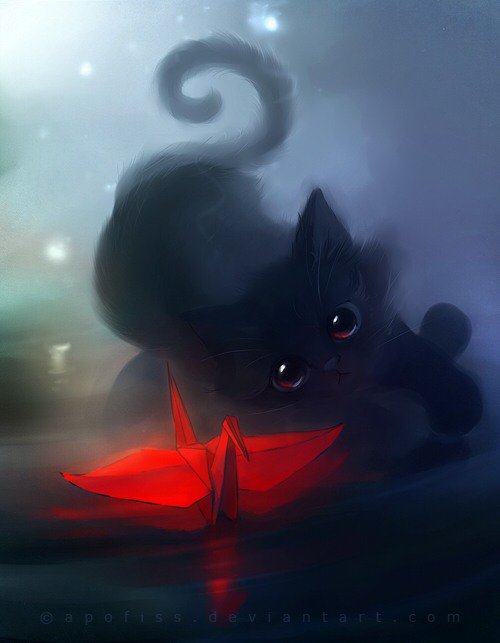 Картинка из сери "BLACK  KAT" - кот, картинка, животные, юмор, черный, кошка - оригинал