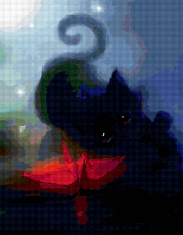Картинка из сери "BLACK  KAT" - черный, кот, кошка, юмор, животные, картинка - предпросмотр