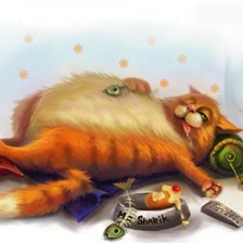 Схема вышивки «Кот обжора!»