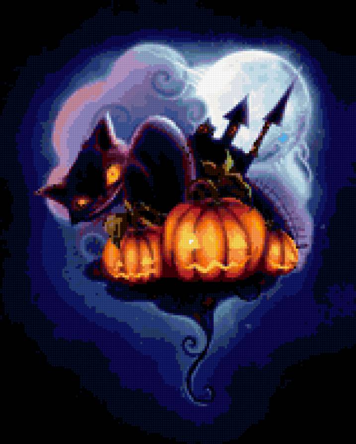 Картинка из сери "BLACK  KAT" "Хеллоувин" - кошка, черный, кот, картинка, юмор, животные - предпросмотр