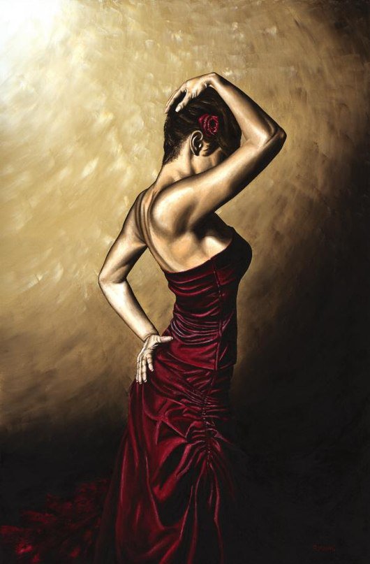 №171776 - девушка, фламенко, живопись, испанка - оригинал