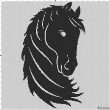 Оригинал схемы вышивки «лошадь» (№171900)