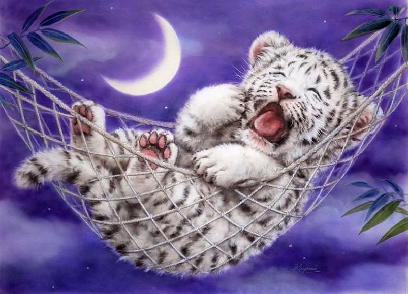 Мини Гамак Белый тигр - животное - оригинал