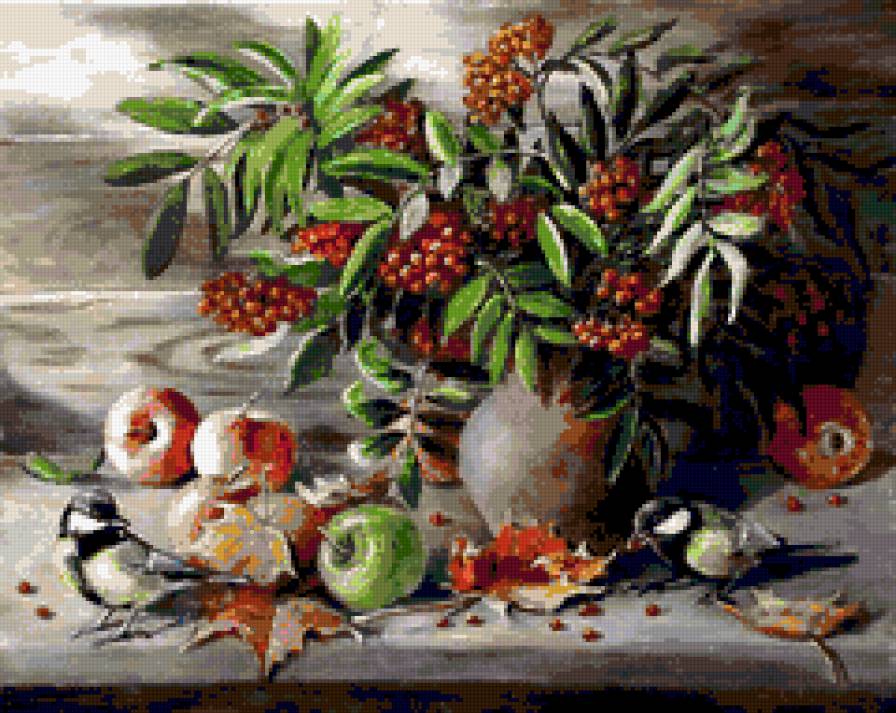 осенний натюрморт - цветы - предпросмотр