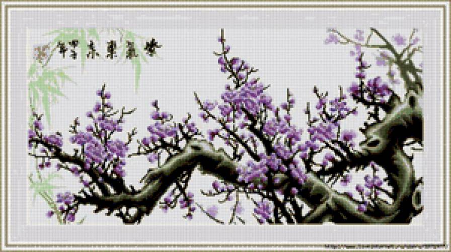 Ветка сакуры - восток - предпросмотр