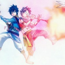 Схема вышивки «нацу  и грей»