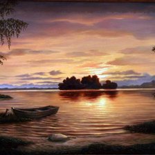 Схема вышивки «закат над волгой»