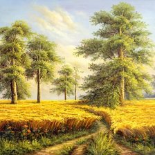 Схема вышивки «поле»