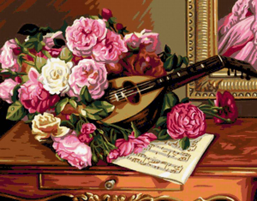 786876 - романтика, букет, цветок, роза, цветы, розы, дом, чувства, музыка - предпросмотр