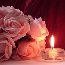 Схема вышивки «розы и свеча»