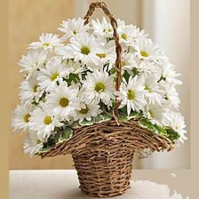 Схема вышивки «Корзина с ромашками»