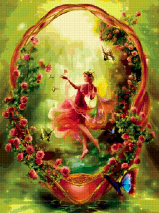 Сказочный букет - сказка, фея, девушка - предпросмотр