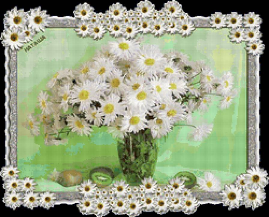 Натюрморт с ромашками - ромашки - предпросмотр